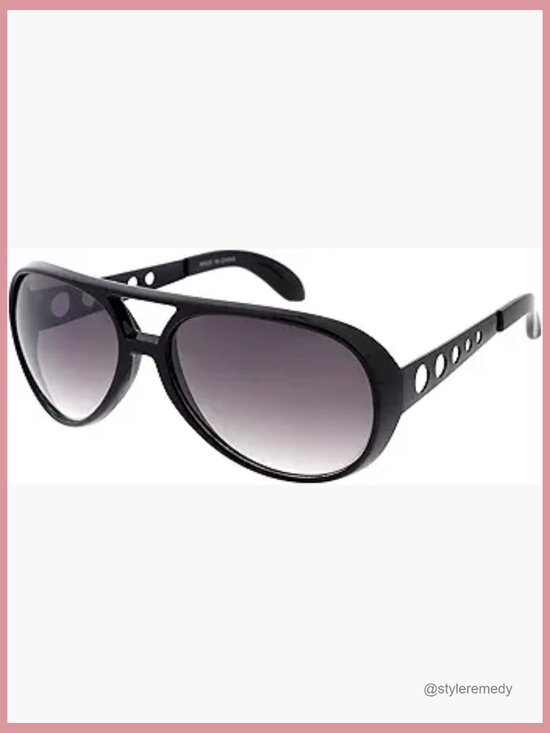 Large King of Rock Aviator Sunglasses, UV400 Protection, Metal Hinges main image 6